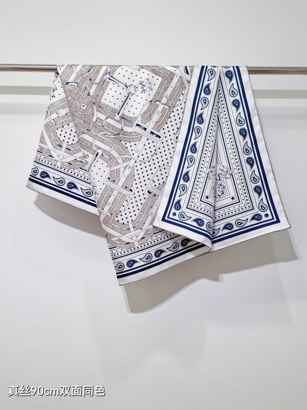 Hermes Silk Scarf 90X90cm E16 (21)