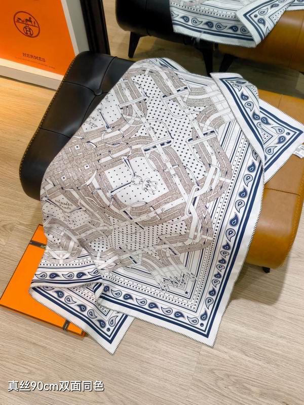 Hermes Silk Scarf 90X90cm E16 (24)