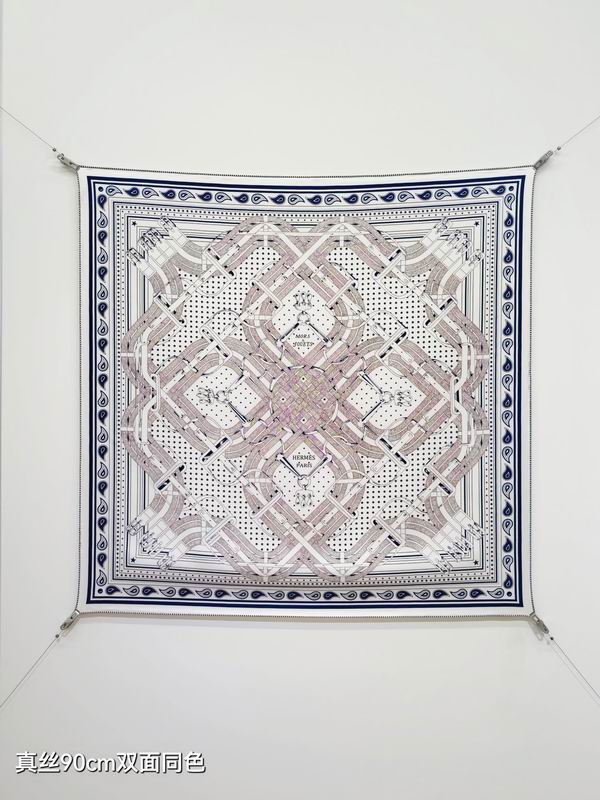 Hermes Silk Scarf 90X90cm E16 (26)