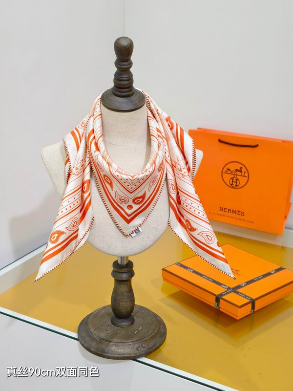 Hermes Silk Scarf 90X90cm E16 (29)