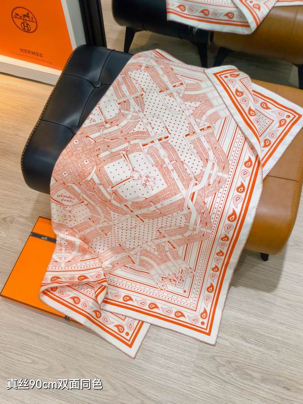 Hermes Silk Scarf 90X90cm E16 (33)