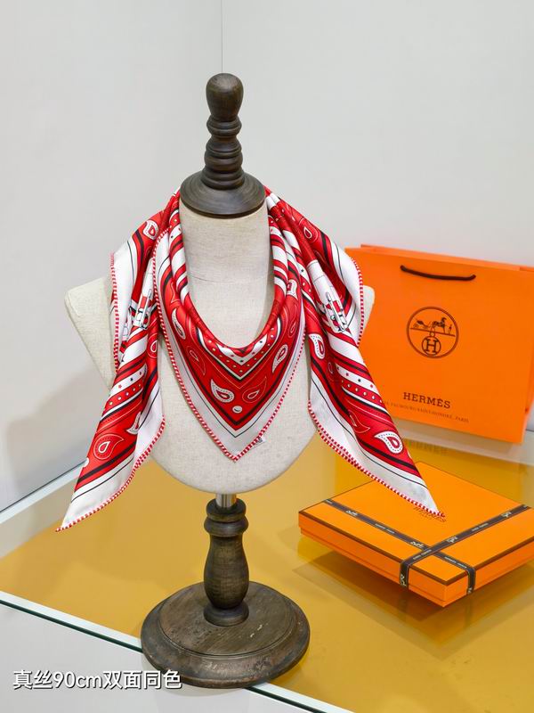 Hermes Silk Scarf 90X90cm E16 (38)