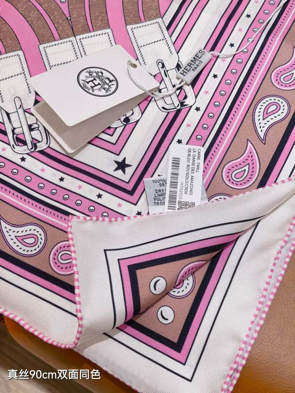Hermes Silk Scarf 90X90cm E16 (4)