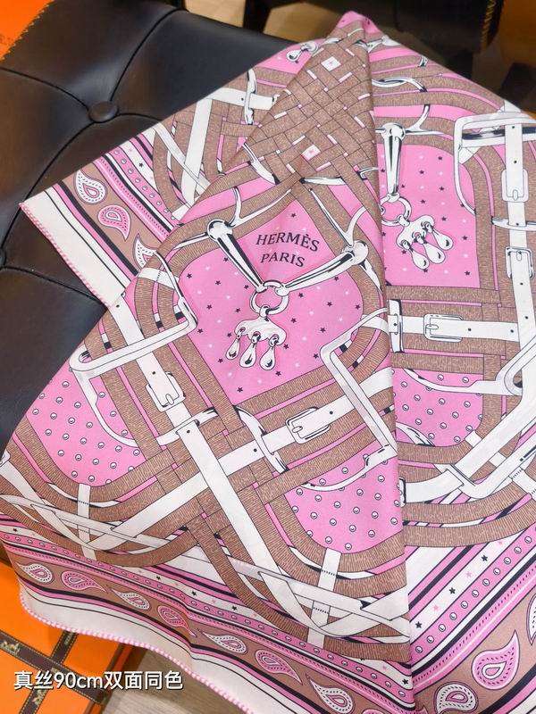 Hermes Silk Scarf 90X90cm E16 (5)