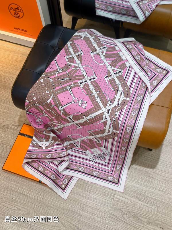 Hermes Silk Scarf 90X90cm E16 (6)