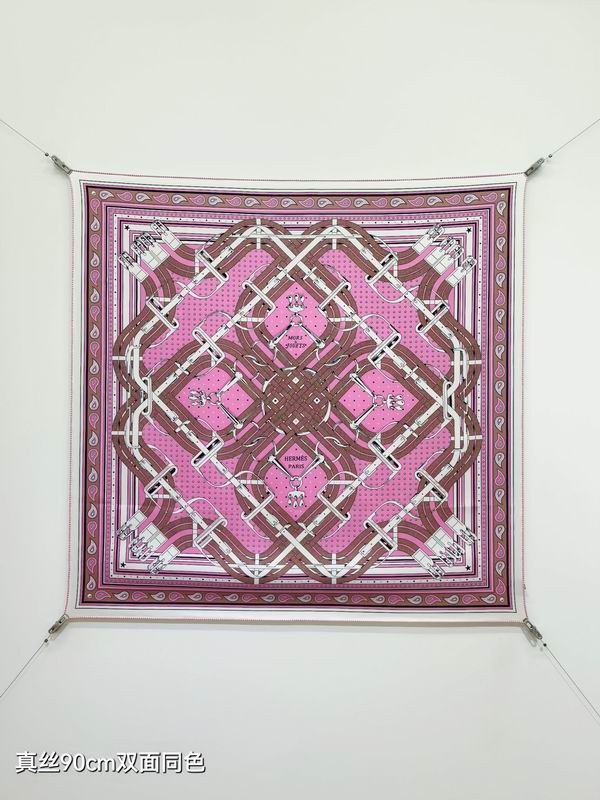 Hermes Silk Scarf 90X90cm E16 (8)
