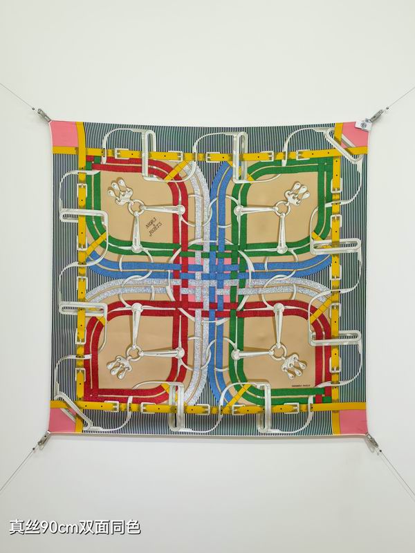 Hermes Silk Scarf 90X90cm E17 (16)