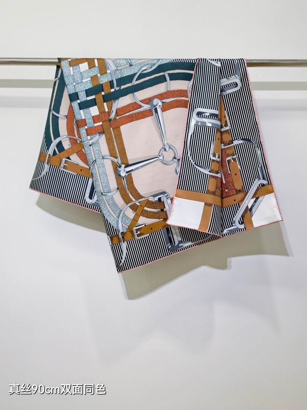 Hermes Silk Scarf 90X90cm E17 (2)