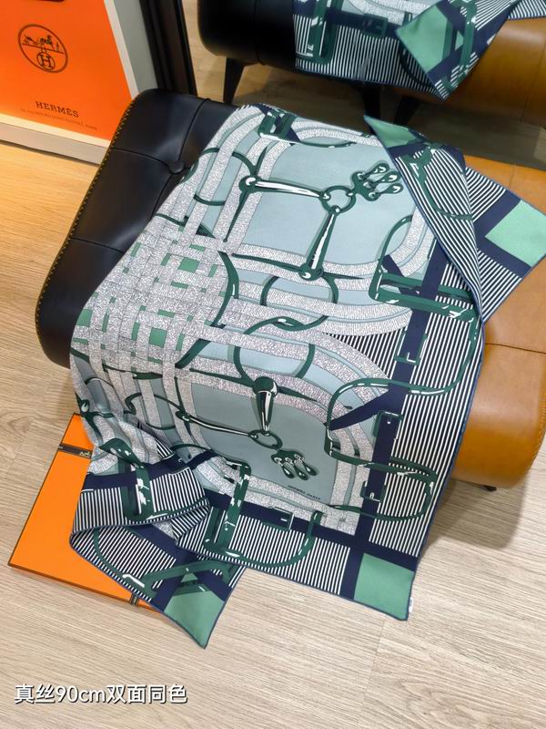 Hermes Silk Scarf 90X90cm E17 (23)