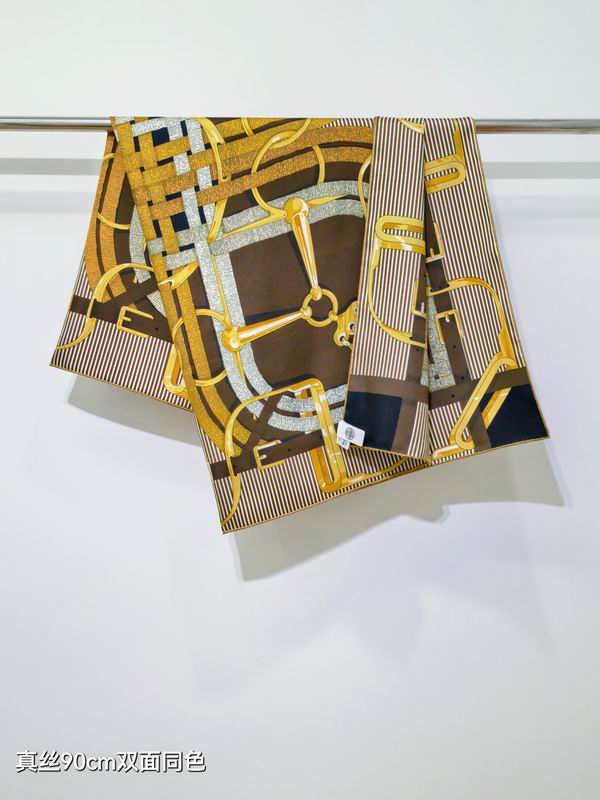 Hermes Silk Scarf 90X90cm E17 (29)