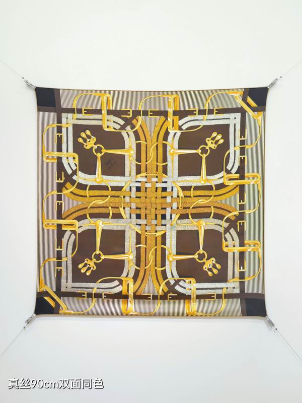 Hermes Silk Scarf 90X90cm E17 (34)