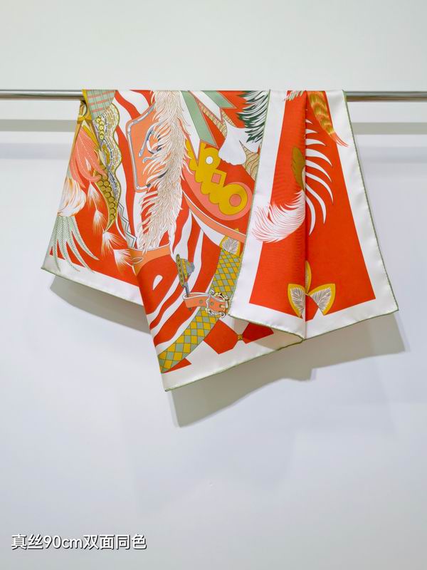 Hermes Silk Scarf 90X90cm E28 (21)