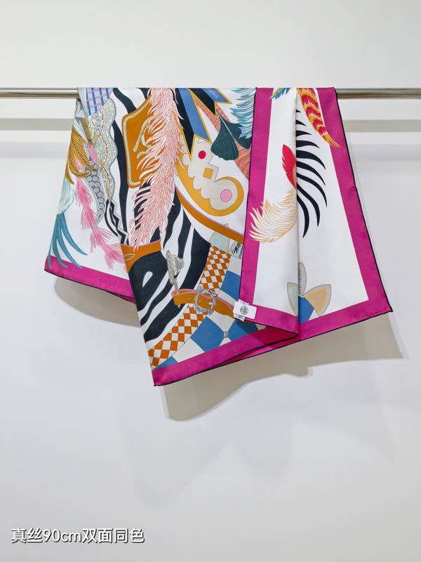 Hermes Silk Scarf 90X90cm E28 (3)