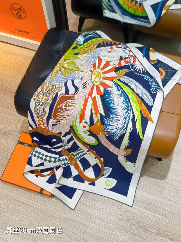 Hermes Silk Scarf 90X90cm E28 (33)