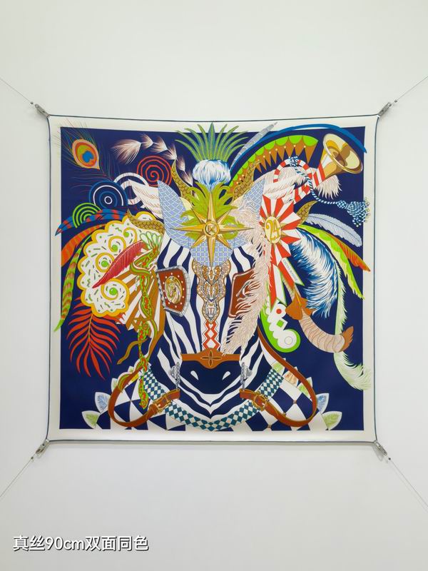 Hermes Silk Scarf 90X90cm E28 (35)