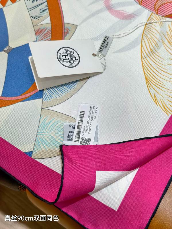 Hermes Silk Scarf 90X90cm E28 (4)
