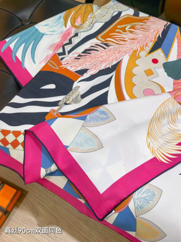 Hermes Silk Scarf 90X90cm E28 (5)