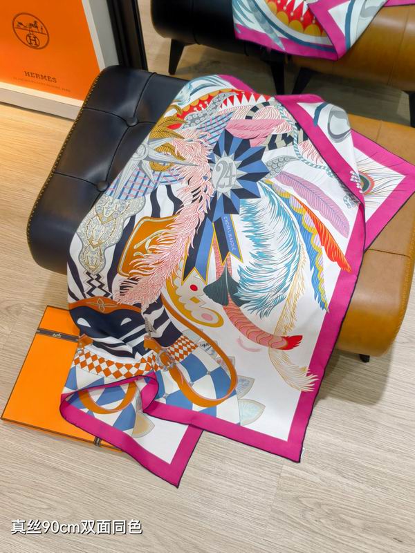 Hermes Silk Scarf 90X90cm E28 (6)
