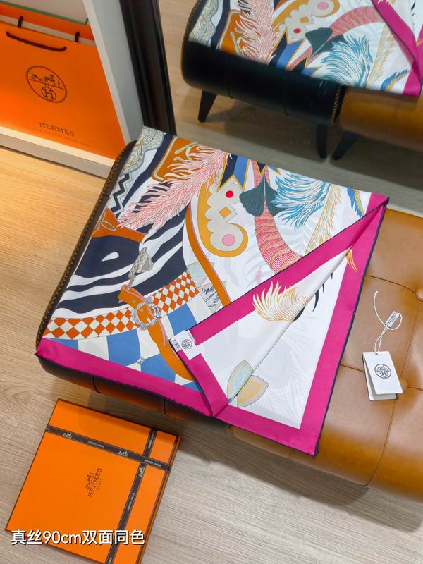 Hermes Silk Scarf 90X90cm E28 (7)