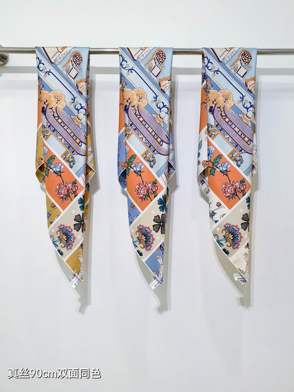 Hermes Silk Scarf 90X90cm E29 (1)