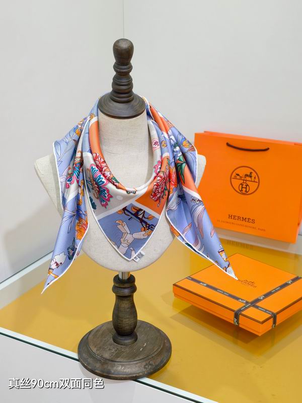 Hermes Silk Scarf 90X90cm E29 (2)