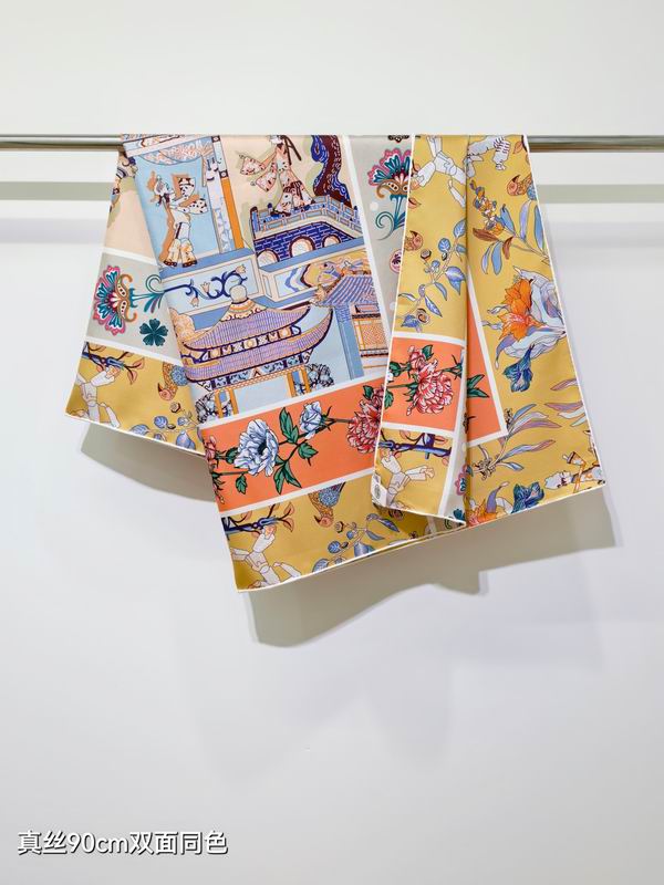 Hermes Silk Scarf 90X90cm E29 (21)