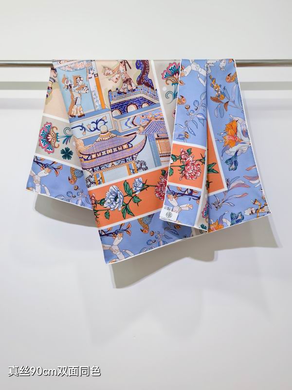 Hermes Silk Scarf 90X90cm E29 (3)
