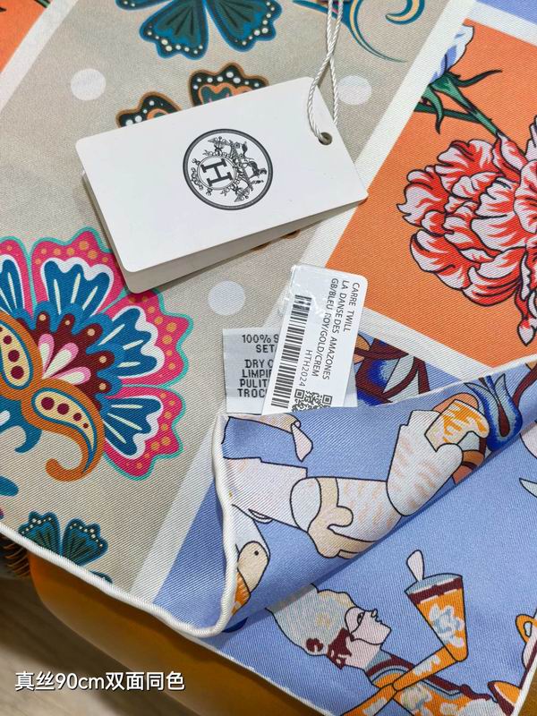 Hermes Silk Scarf 90X90cm E29 (4)