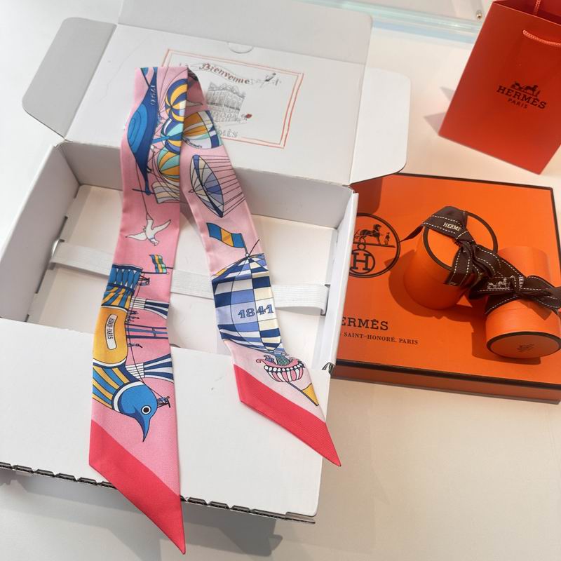 Hermes silk ribbon 5X86cm E (12)