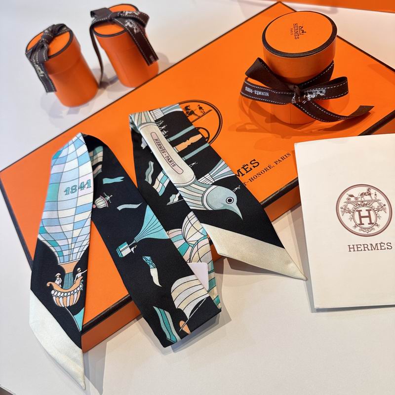 Hermes silk ribbon 5X86cm E (36)