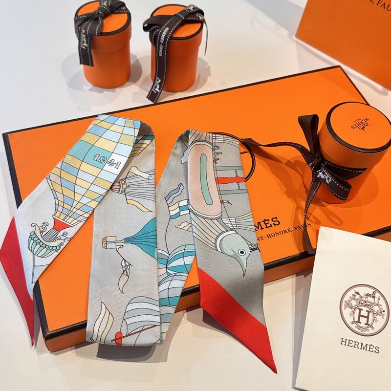 Hermes silk ribbon 5X86cm E (46)