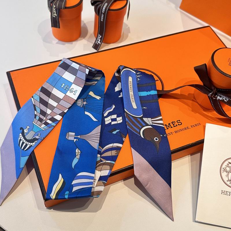 Hermes silk ribbon 5X86cm E (54)