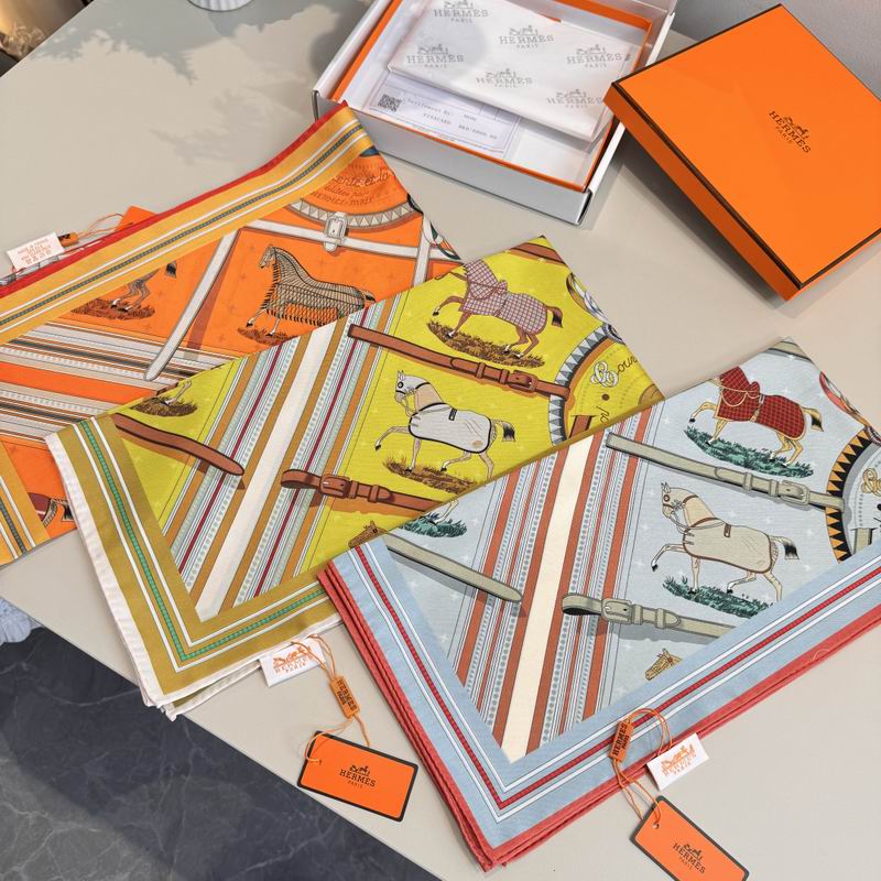 Hermes silk scarf 90X90cm E16 (1)
