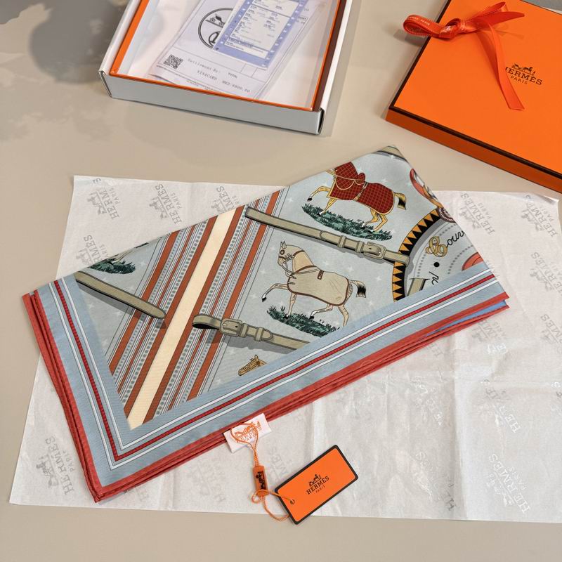 Hermes silk scarf 90X90cm E16 (14)