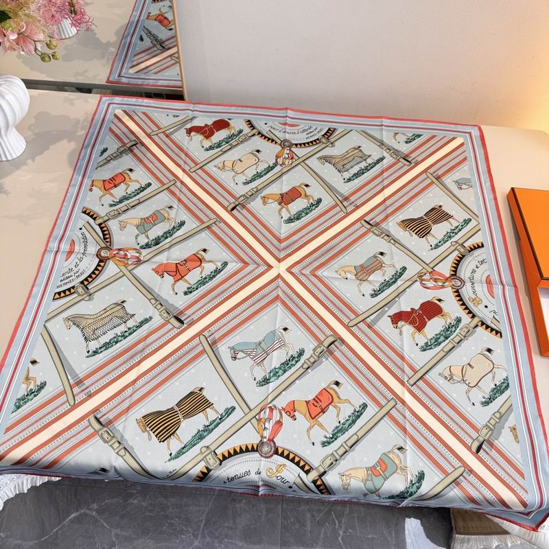Hermes silk scarf 90X90cm E16 (16)