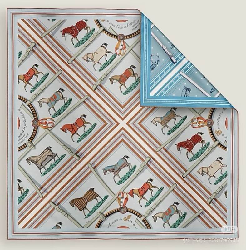 Hermes silk scarf 90X90cm E16 (17)
