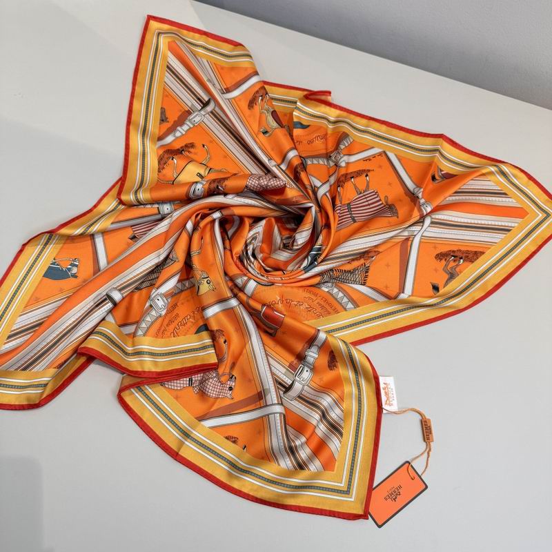 Hermes silk scarf 90X90cm E16 (2)