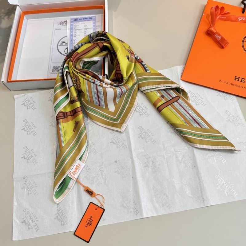 Hermes silk scarf 90X90cm E16 (21)