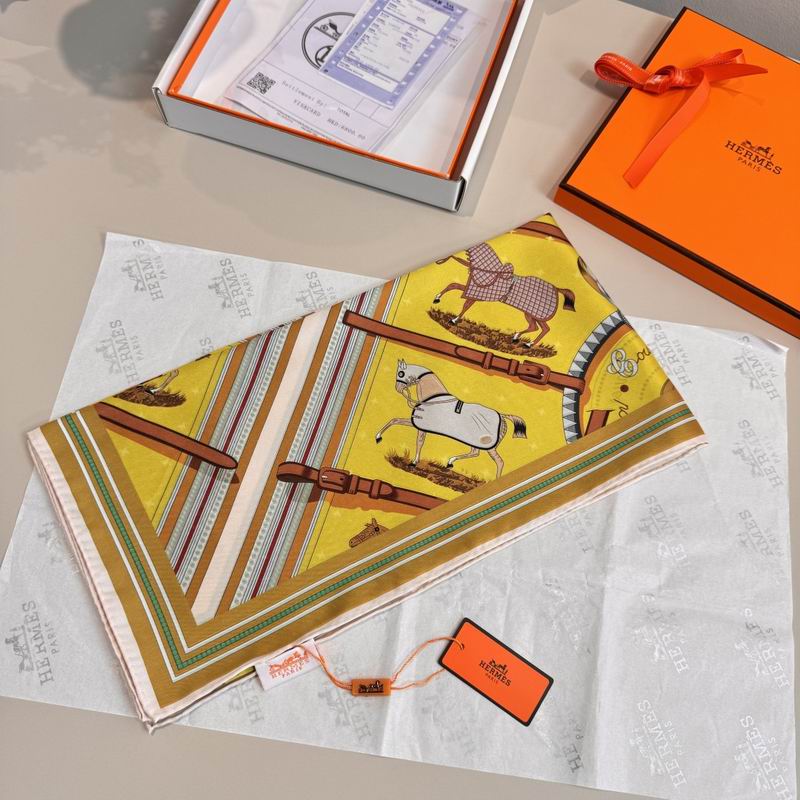 Hermes silk scarf 90X90cm E16 (23)