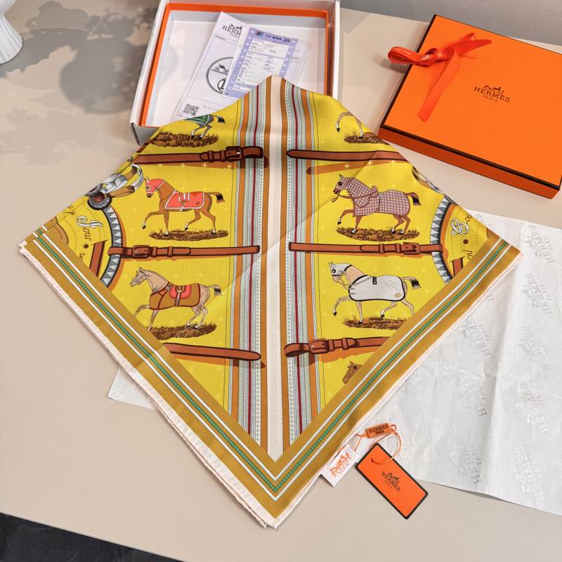 Hermes silk scarf 90X90cm E16 (24)