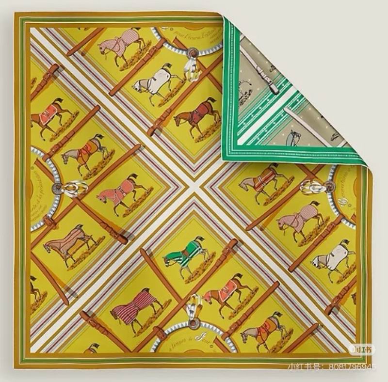 Hermes silk scarf 90X90cm E16 (26)