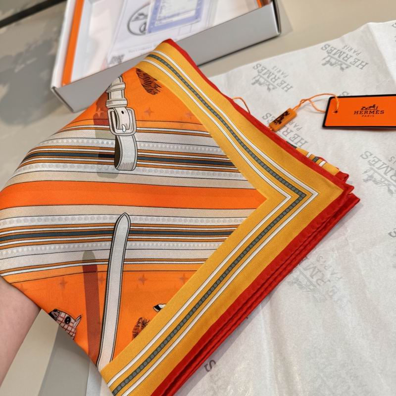 Hermes silk scarf 90X90cm E16 (3)