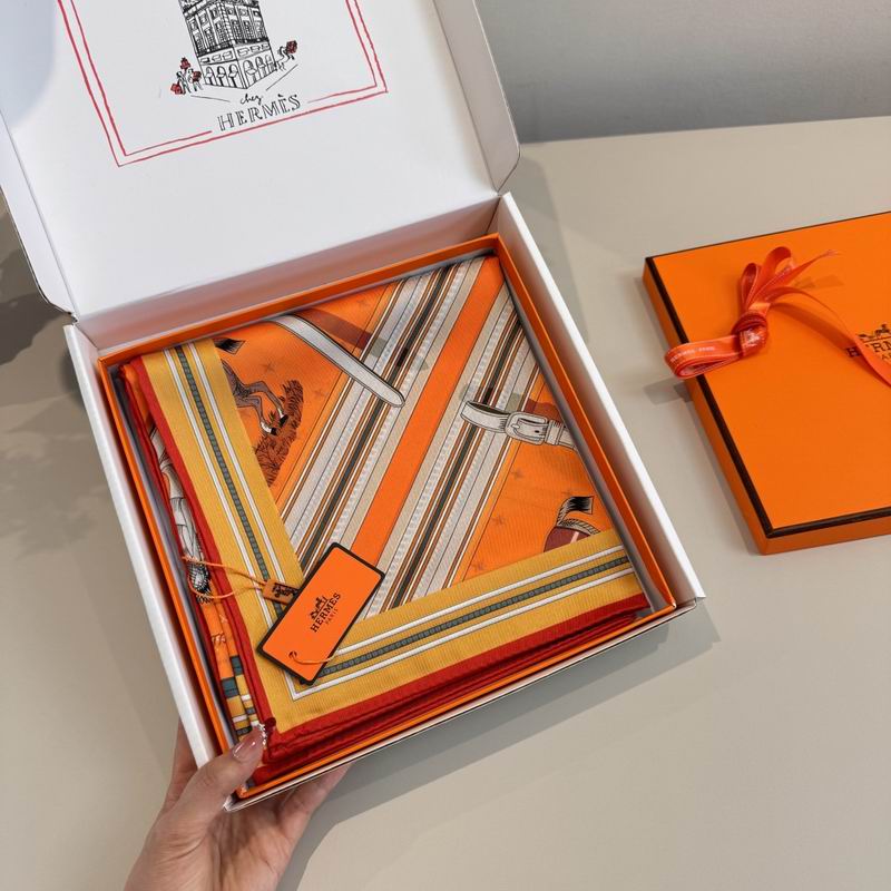 Hermes silk scarf 90X90cm E16 (4)