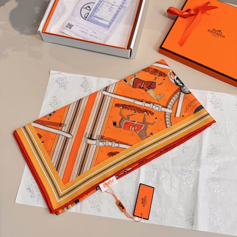 Hermes silk scarf 90X90cm E16 (5)