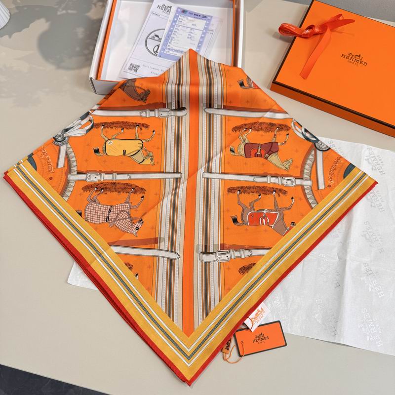 Hermes silk scarf 90X90cm E16 (6)