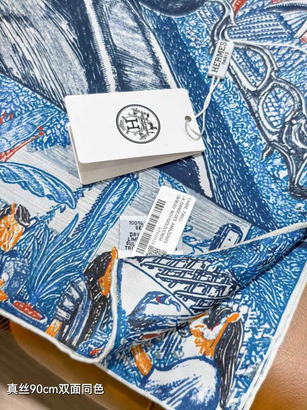 Hermes silk scarf 90X90cm E27 (4)