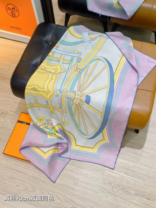 Hermes silk scarf 90X90cm E43 (23)