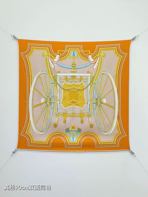 Hermes silk scarf 90X90cm E43 (7)