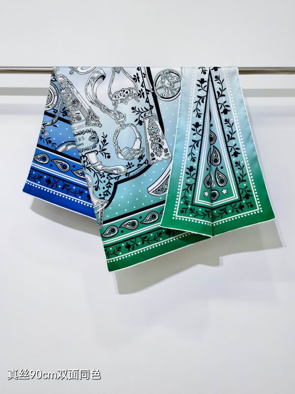 Hermes silk scarf 90X90cm E57 (1)