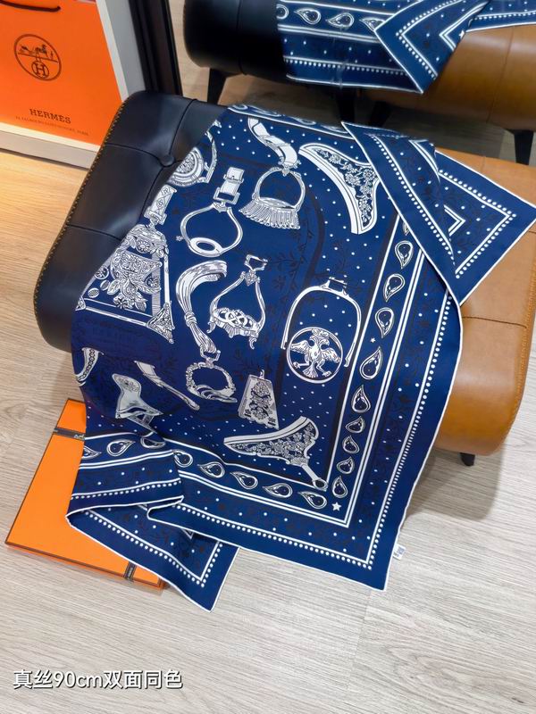 Hermes silk scarf 90X90cm E57 (12)